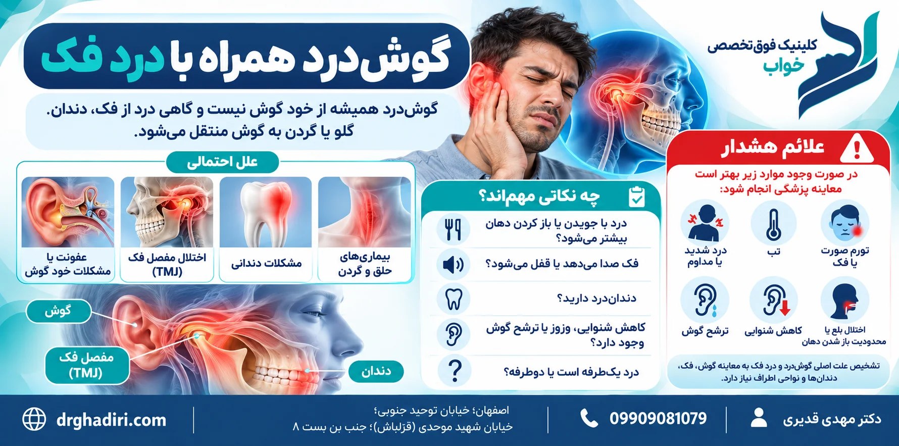 گوش‌درد همراه با درد فک؛ چگونه برای معاینه آماده شویم؟